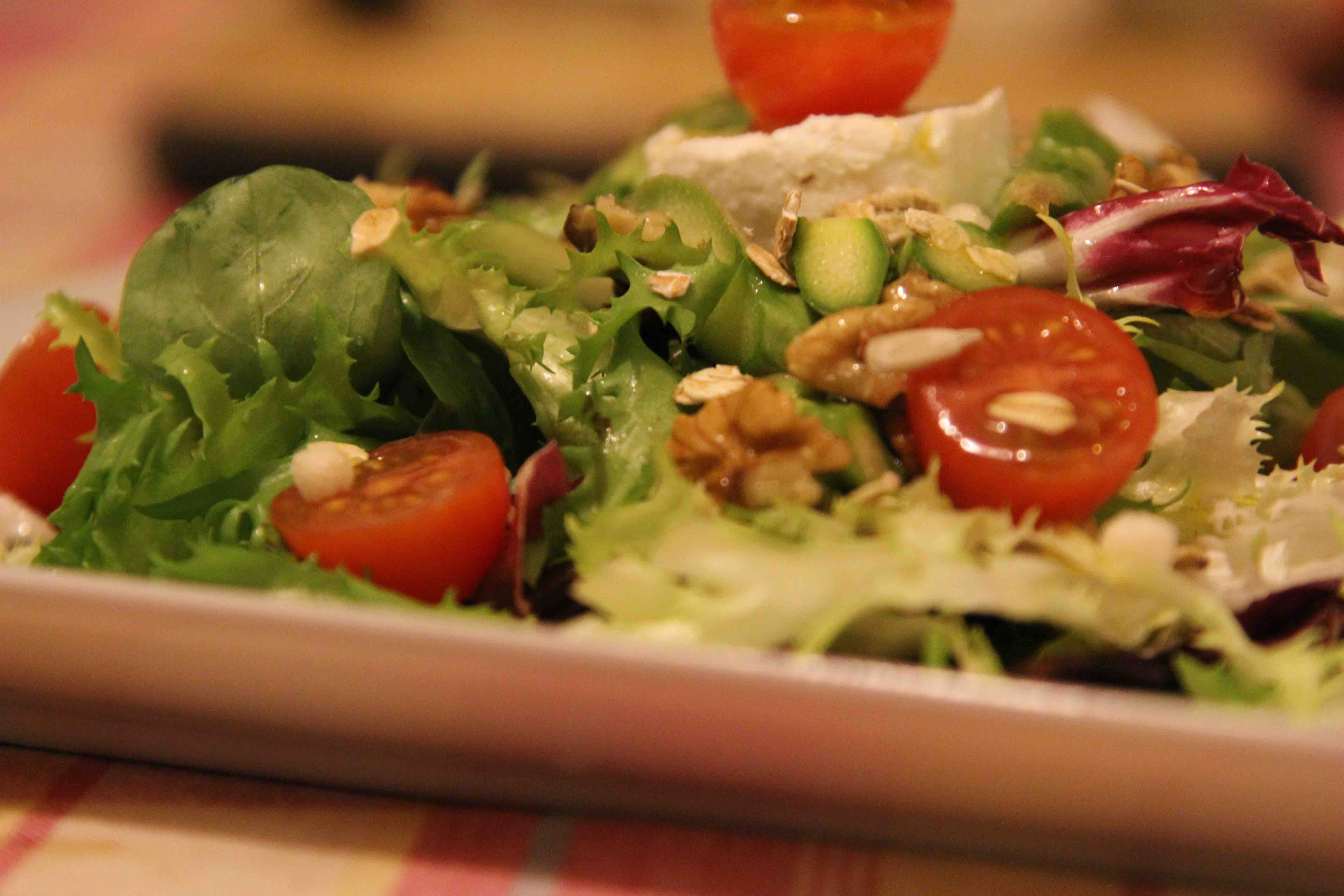 3 Asparagus Vegan goat cheese salad 