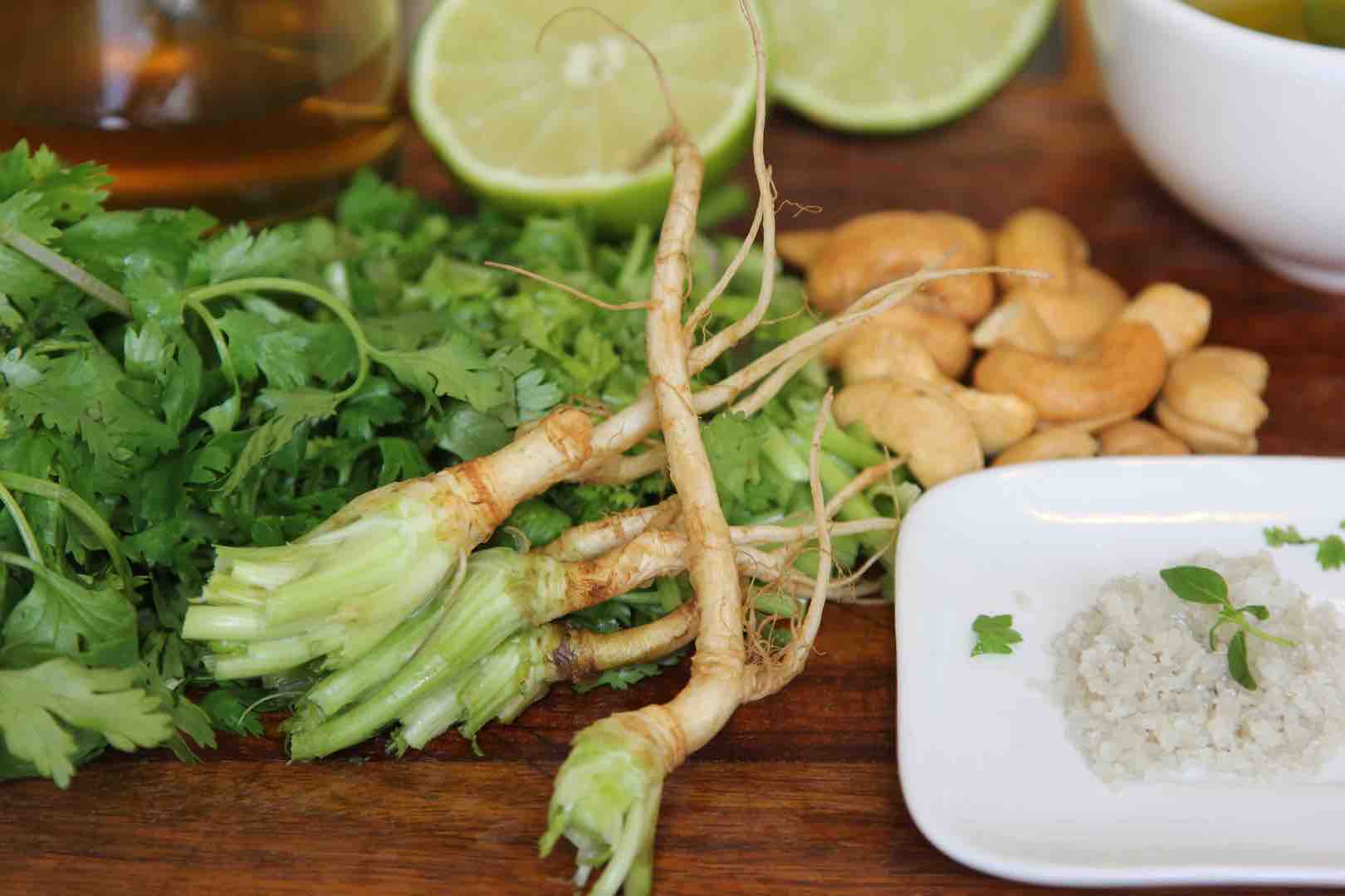 5. pesto coriander roots