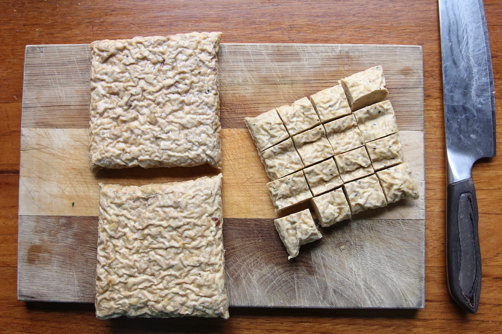 Tempeh on Grape Orange jucie 31