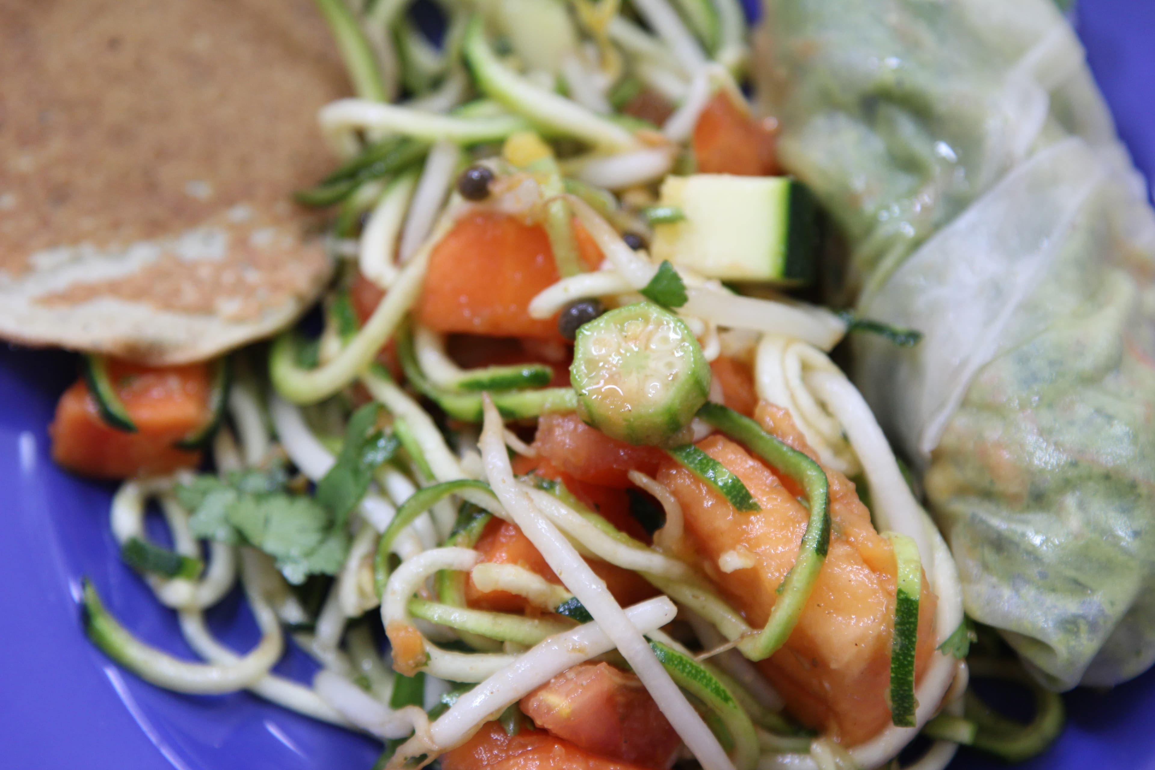Spiral Zucchini Salad with Chunky Chat Masala — 2