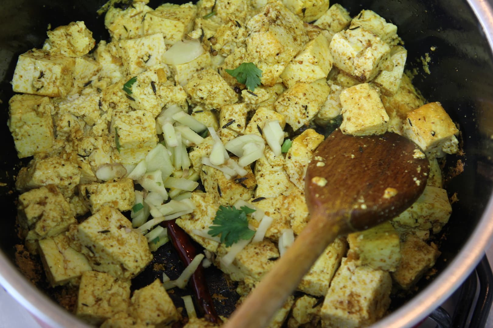 Tofu saute with spices 5
